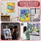 96 Pcs 12 Sets Pre Drawn Canvas Kit for Painting Craft Sip and Paint Kit for Adults Pre Printed Canvas Painting Favor for DIY Birthday Gifts Adult's Date Party, 8 x 10 Inches(Retro)